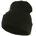 Superior Cotton Knit Long Beanie-Black