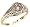 14k White Gold Edwardian Style Filigree Moissanite Ring (sz 4)
