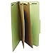Universal Pressboard Classification Folder, Legal, Six-Section, Green, 10/Box (10281)