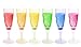 RioRand LED Wine Champagne Light Up Glasses LED Liquid Activated x 6 Glasses(6 different colors)
