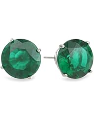 14k White Gold 10mm Round Gemstone Studs (6.50 cttw)