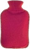 Fashy Knit Covered Hot Water Bottle in PINK- Made in Germany