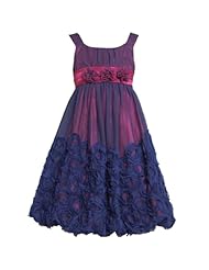 Girls Polyester Bubble Dress Square Neck Knee Length Sleeveless Shirred Mesh  Party Dress  With a Bow(s) and a Sash 