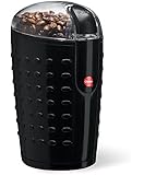 Quiseen One-Touch Electric Coffee Grinder. Grinds Coffee Beans, Spices, Nuts and Grains - Durable Stainless Steel Blades (Black)