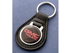 GMC Trucks Black Leather Keychain