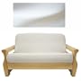 White Canvas Futon Cover Full 5pc Pillow set 472