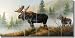 Lifting Mist by Edward Aldrich - Moose Wildlife Ceramic Tile Mural 36