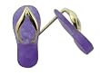 Lavender Jade Flip-Flop Simple-Strap Sandal Earrings, 14k Gold