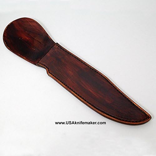 Finished Sheath Style #5 - Brown Leather - for knives with blades up to 1 3/4" wide by 8" long