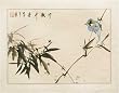 Chinese Sumi-e Brush Painting Art, Watercolor on Paper - Blue Bird Chinese Sumi-e Brush Painting Art, Watercolor on Paper - Blue Bird