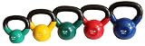 Ader Vinyl Kettlebell Set- 5, 8, 10, 12, 15 Lb