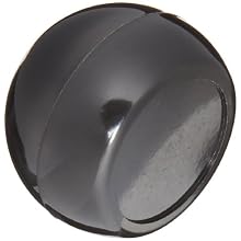 DimcoGray Black Phenolic Ball Recessed Top Knob Female, Threaded Brass Insert: 3/8-16" Thread x 1/2" Depth, 1-7/8" Diameter x 1-27/64" Height x 3/4 Hub Dia