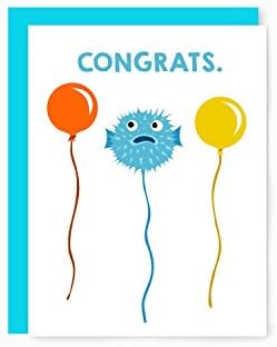 Pufferfish Congrats Card - Funny Congratulations Greeting Card