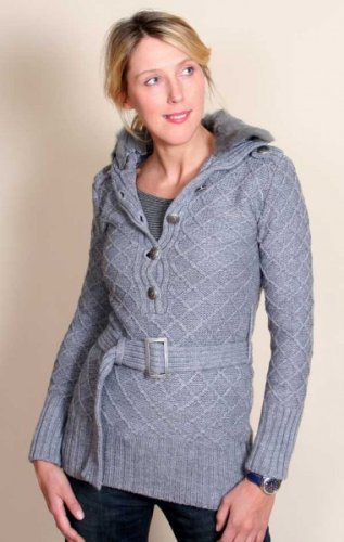 LADY DUTCH Strickjacke grau