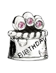 Chamilia Happy Birthday Bead with Pink CZ