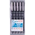 Uni Pin Drawing Pens,  Pack of 5 Assorted Tip Sizes, Black Ink