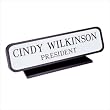 Name Plate With Holder, 2x8, Black