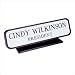 Name Plate With Holder, 2x8, Black