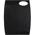 Trudeau Wave 10 by 13-Inch Reversible Cutting Board, Black Granite