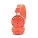 GranVela® Q8 Lightweight Foldable Wireless Bluetooth On-Ear Headphones with Microphone, Micro SD Card Player, FM Radio and 3.5mm Detachable Cable Stereo Headset - Orange