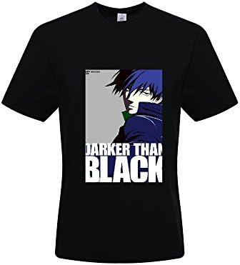 DARKER THAN BLACK Men's T-shrits, DIY DARKER THAN BLACK 100% Cotton Crew Neck T-Shirt (X-Large)