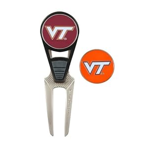 NCAA Virginia Tech CVX Golf Ball Mark Repair Tool and 2 Ball Markers