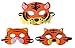 3 Piece Felt masks animal Halloween masks Dress-Up party accessory Parent-child game(Tiger)