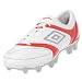 Umbro Stealth Pro HG Soccer Shoes (White/Red/Silver)