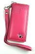 Ipod Nano 5th Generation Magenta Wallet Carrying Case + Matching Color HandStrap + Screen Protector + Ipod Nano USB Car Charger + USB Wall Charger + Wristband