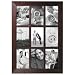 Malden International Berkeley Series, Contemporary Wall Series Wood Frame, for Nine 4 x 6 Photographs, Color/Style: Walnut