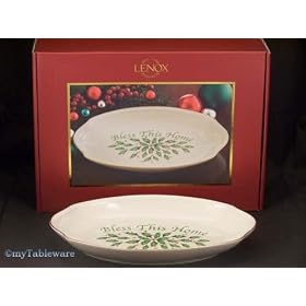 LENOX HOLIDAY GOLD BLESS THIS HOME TRAY-MIB by 