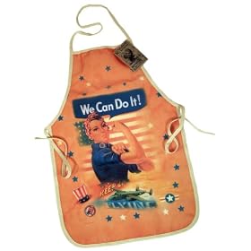 Rosie the Riveter "We Can Do It!" Patriotic Apron w/ WWII image USA Made by FlagClothes
