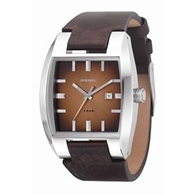 Diesel - DZ1175 - Montre Homme Acier - Quartz Analogique - Etanche 5 ATM - Dateur - Bracelet en Cuir Marron