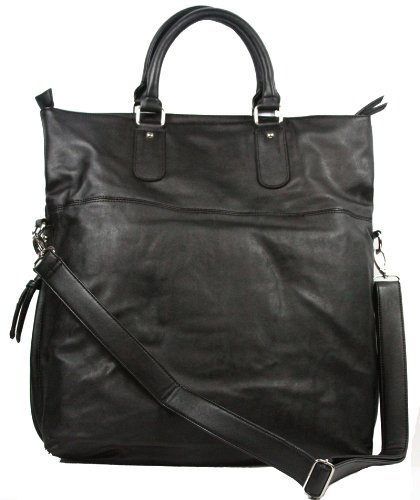 Lenovo IdeaPad U300s 13.3 Inch Laptop Synthetic Leather Ladies Bag / Purse With Internal Highlighted Color Black / Purple + Nuvur ? Keychain (ND13L1U1)