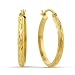 41Ce7xzSC0L. SL75  14K Yellow Gold Diamond Cut Pol Hoop Earrings
