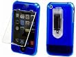 TRANSPARENT BLUE PROGUARD SNAP ON COVER WITH BELT CLIP for APPLE IPHONE