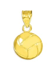 10k Gold Beach Volleyball Charm Pendant