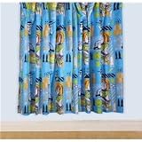 Ensemble de rideaux de chambre pr&ecirc;t &agrave; utiliser pour enfants/gar&ccedil;ons, &agrave; motif Toy Story 3 (168 x 137cm) (Bleu)