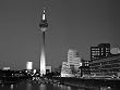 Poster D�sseldorf - Medienhafen am Abend, 50x70 cm, s/w