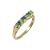 9ct Yellow Gold Diamond and Emerald 7 Stone Eternity Ladies Ring