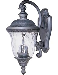 Home Improvement: Maxim Lighting 3496WGOB Carriage House DC 2-Light Top Mount Outdoor 20-Inch Wall Lantern, Oriental Bronze Finish - Maxim Lighting