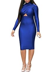 Sexy Above the Knee Fitted Long Sleeves Polyester/Spandex Bodycon Dress/Evening Dress/Prom Dress/Party Dress/Wedding Dress 