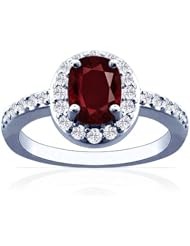 Platinum Cushion Cut Ruby Ring With Sidestones