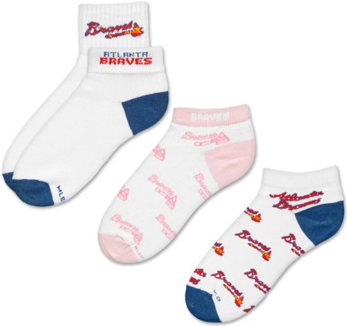 Atlanta Braves Women's 3-Pair Sock Pack