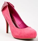 Bamboo CAPTIVATE-05 Studded Bow High Heel Party Pump