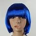 Women's Costume Party Short Straight Bob Wig - Blue - St. Valentine's Day Deal