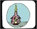 Mouse Pad with church, symbol, structure, sign, worship, prayer, Asia, Christianity, building, cross, India, architecture, sacred