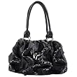 Journee Collection Womens Ruffled Zebra Print Accent Slouchy Handbag