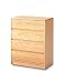 Medline Solid Oak Furnishings - Platform Bed - With Two Left Drawers, 375D x 82W x 17H