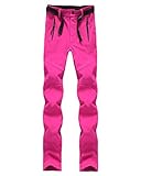 レディース ベルトあり レイン パンツ クライマー 登山 アウトドア 耐水圧 防水 UV 紫外線 透湿 耐摩耗 撥水 釣り フィッシング (レディース ピンク M) 又野誠治